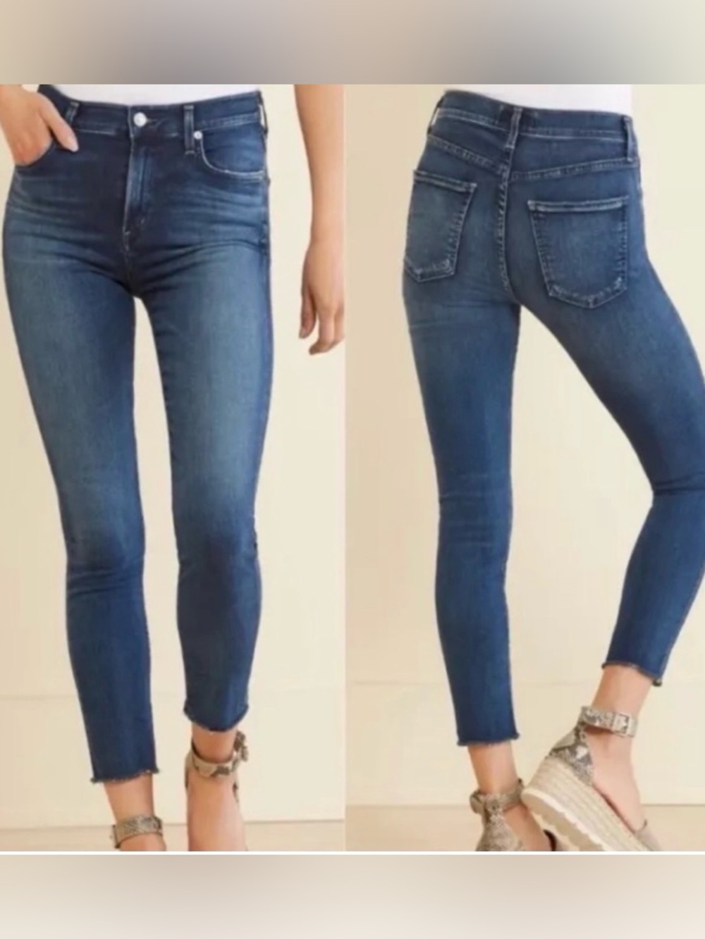 Sophie crop raw hem jeans size 25